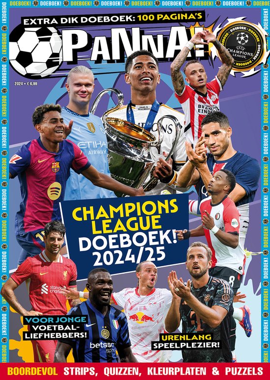 PANNA! Magazine Champions League Doeboek 2024/25 - Tijdschrift - Vakantieboek - Kinderen