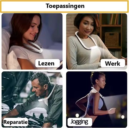 [Flexpert] [leeslampje voor boek] [nek leeslampje oplaadbaar] [zwart] — afbeelding 2