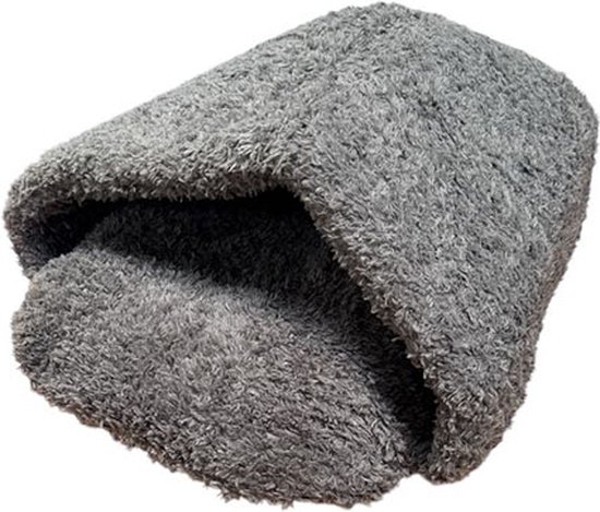Animal Boulevard - CURL PLUSH Grot - Slaapzak - Snuggle Nest - Kleur: Grijs - Maat XS: 60x53x50 cm