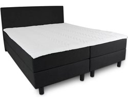 Boxspring Serenity - 140x220 Compleet - Zwart Glad - AVV Matrassen