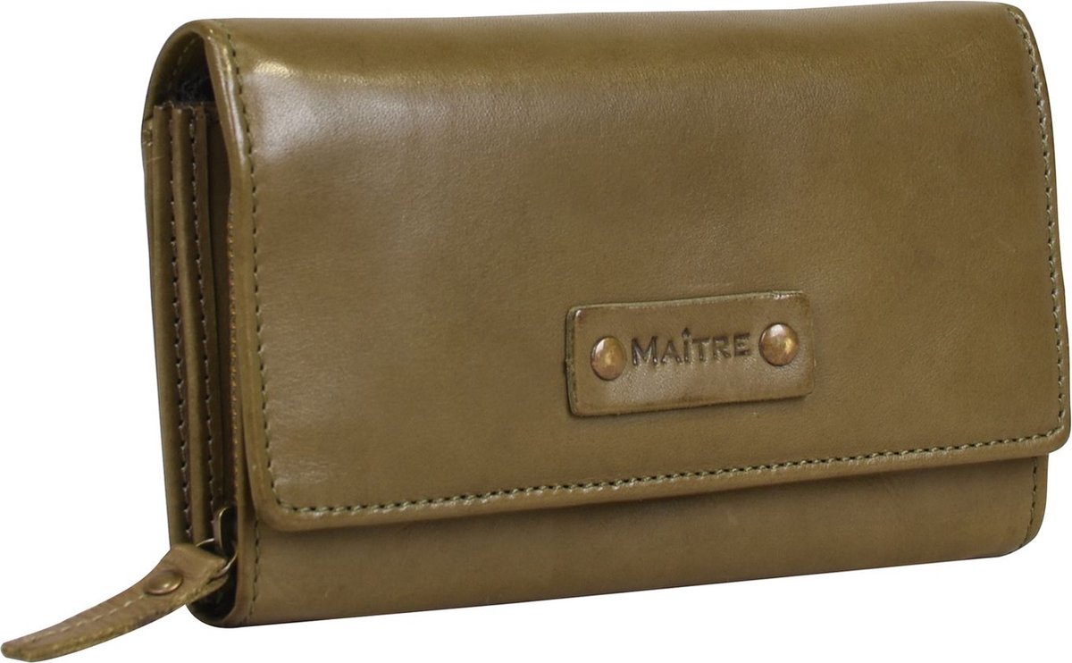 Maître Leren Portemonnee Steinbach Dilara Purse Olive Night Groene