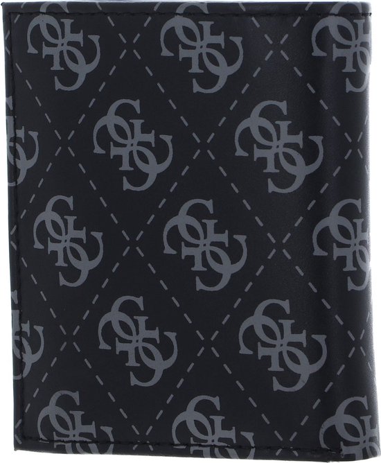 GUESS Cuir Porte-monnaie Mito Small Billfold Wallet With Coinpocket Dark Black Noir