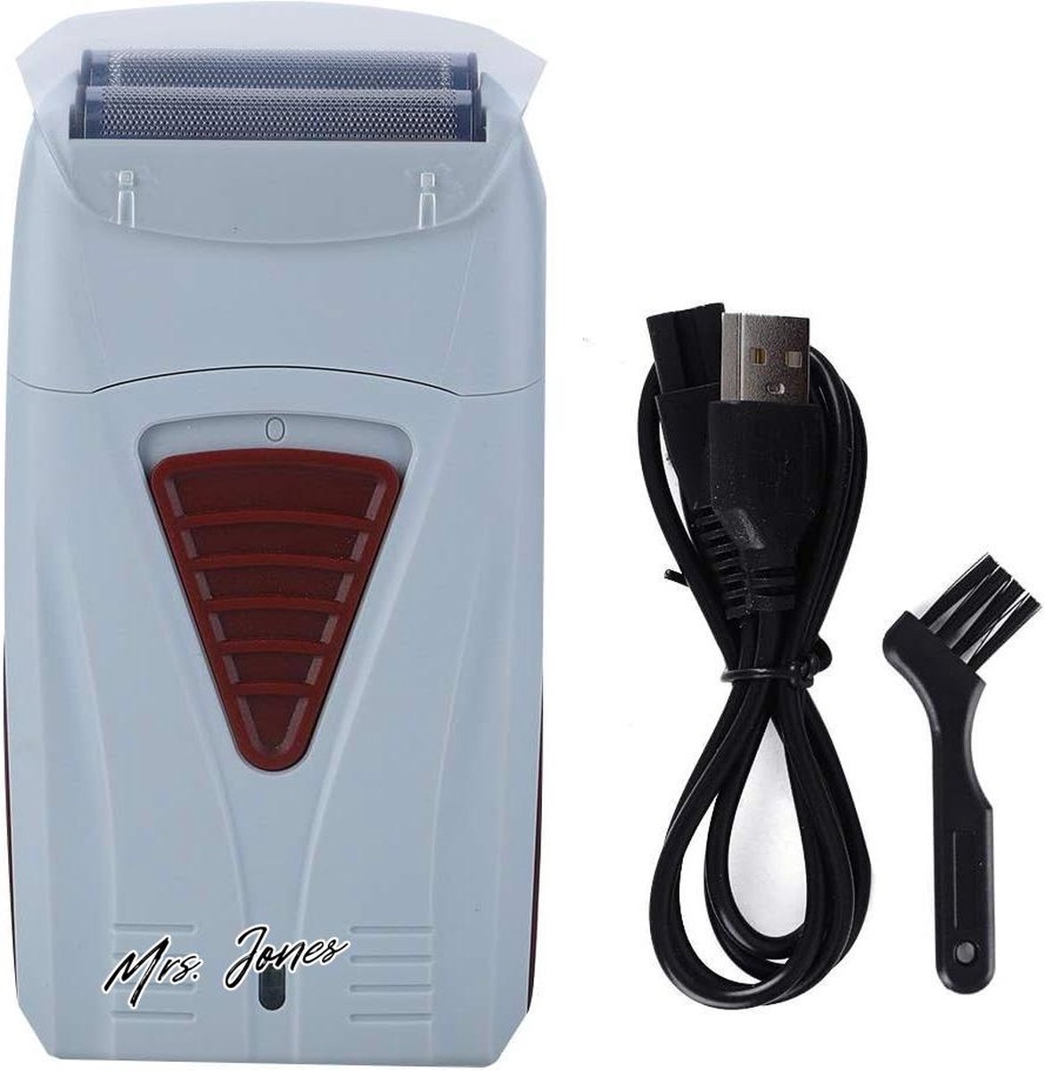 Mrs. Jones Oplaadbare Folie Scheerapparaten Elektrische Tondeuse Trimmer Dubbele Hoofd Scheermes - Vergeldende Scheerapparaat Met Usb Oplaadkabel .