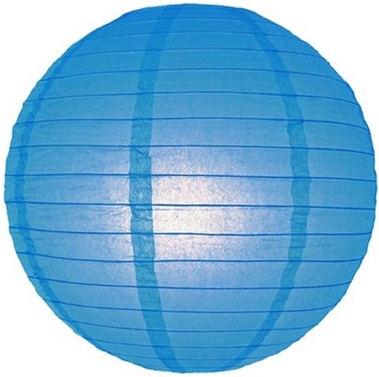 Blauwe lampion 25 cm met lampionstokje - Sint Maarten lampionnen van Shoppartners — afbeelding 3