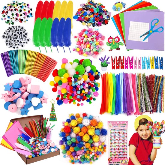 Lexium Craft Valise - Craft Set - Craft Box - Craft Box - Jouets créatifs pour Enfants - Crafts Filles - Crafts Garçons