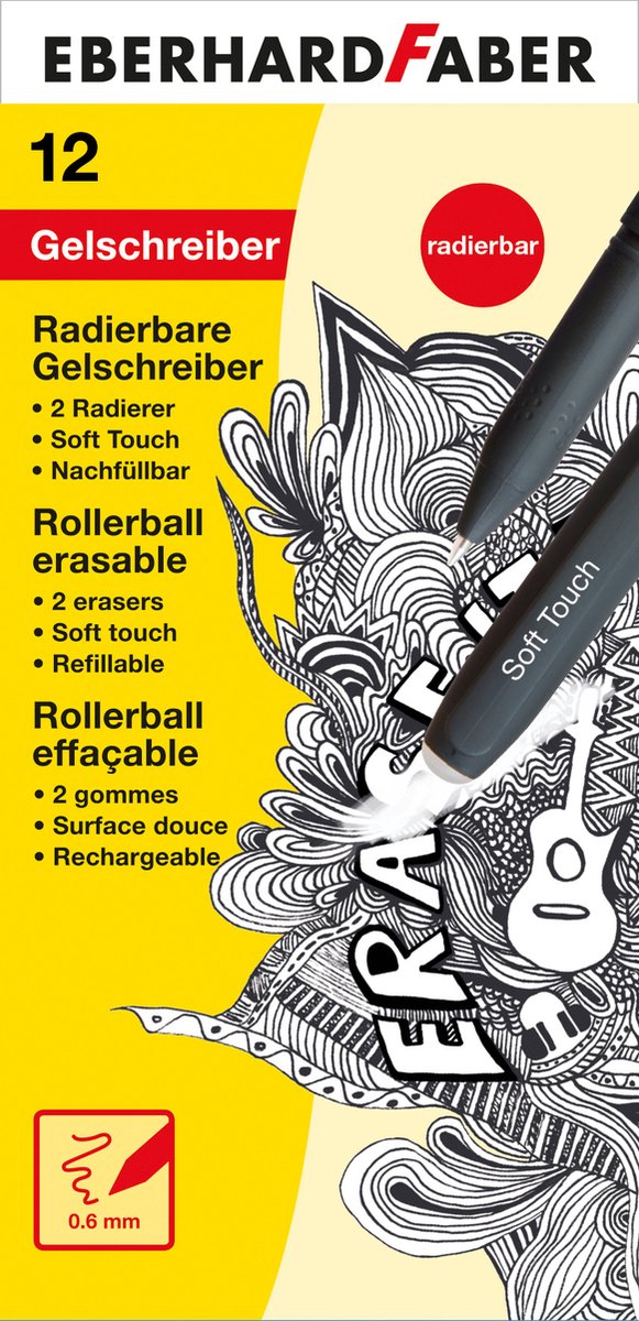 Eberhard Faber rollerbal - Erase-it - zwart - EF-582199