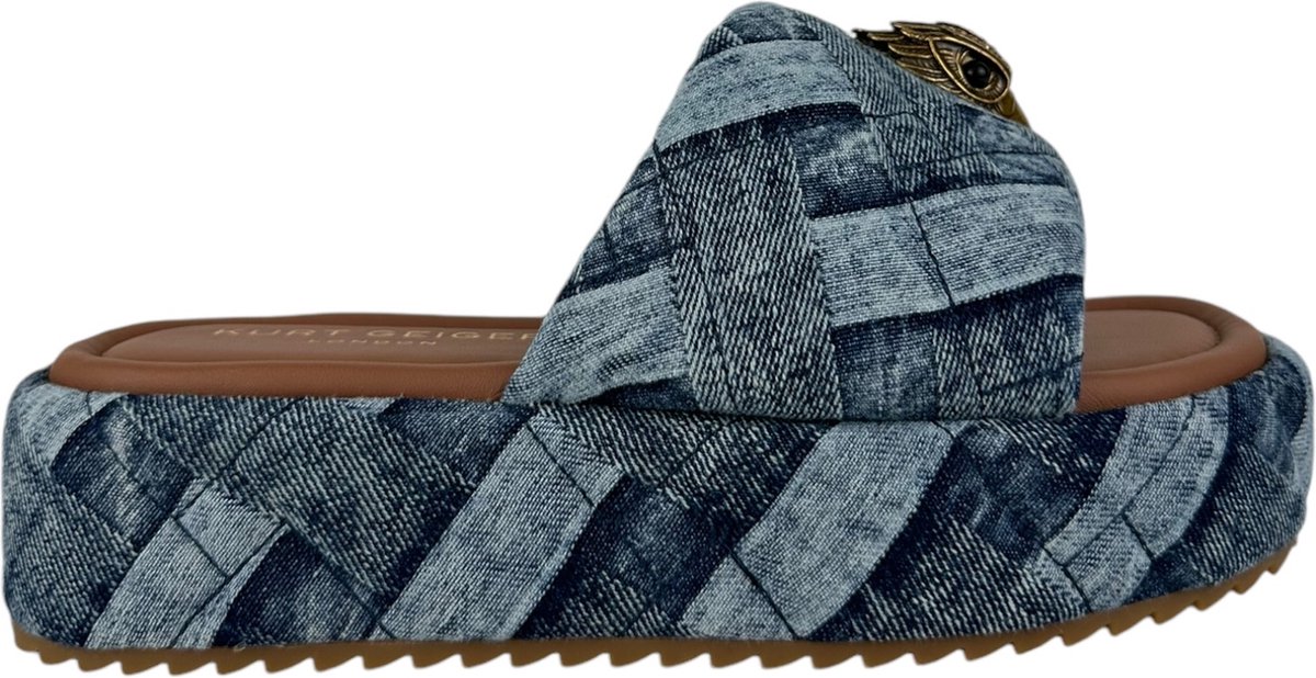 Kurt Geiger Dames Slipper Blauw 2017888669 88 Kensington Puff Flatform