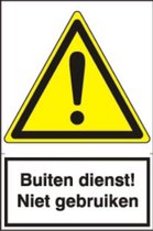 Artelli Sticker Buiten dienst niet gebruiken