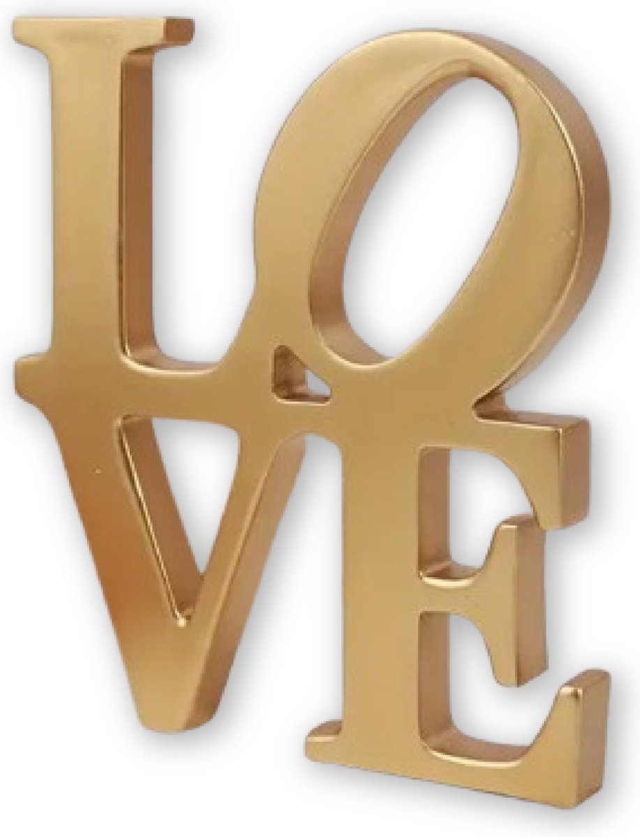 Mauropet - Valentijn - Love beeld – Stijlvolle Decoratie en Betekenisvol Cadeau - Liefdesbeeld - Tekst beeld love