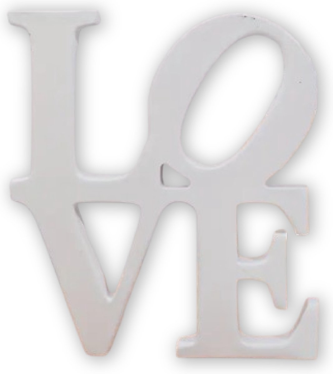 Mauropet - Love beeld WIT – Stijlvolle Decoratie en Betekenisvol Cadeau - Liefdesbeeld - Tekst love
