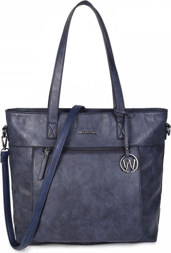 Wimona Evelina 4035 Shopper Laptoptas 15 inch Donkerblauw bol