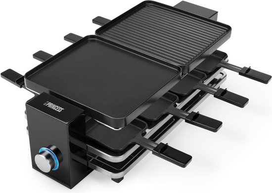 Princess Gourmetstel 162925 - Raclette Piano Black 8 personen - Regelbare thermostaat - 1200W - Parking deck voor gebruikte pannetjes - 8 pannetjes - 2 meter snoer — afbeelding 5