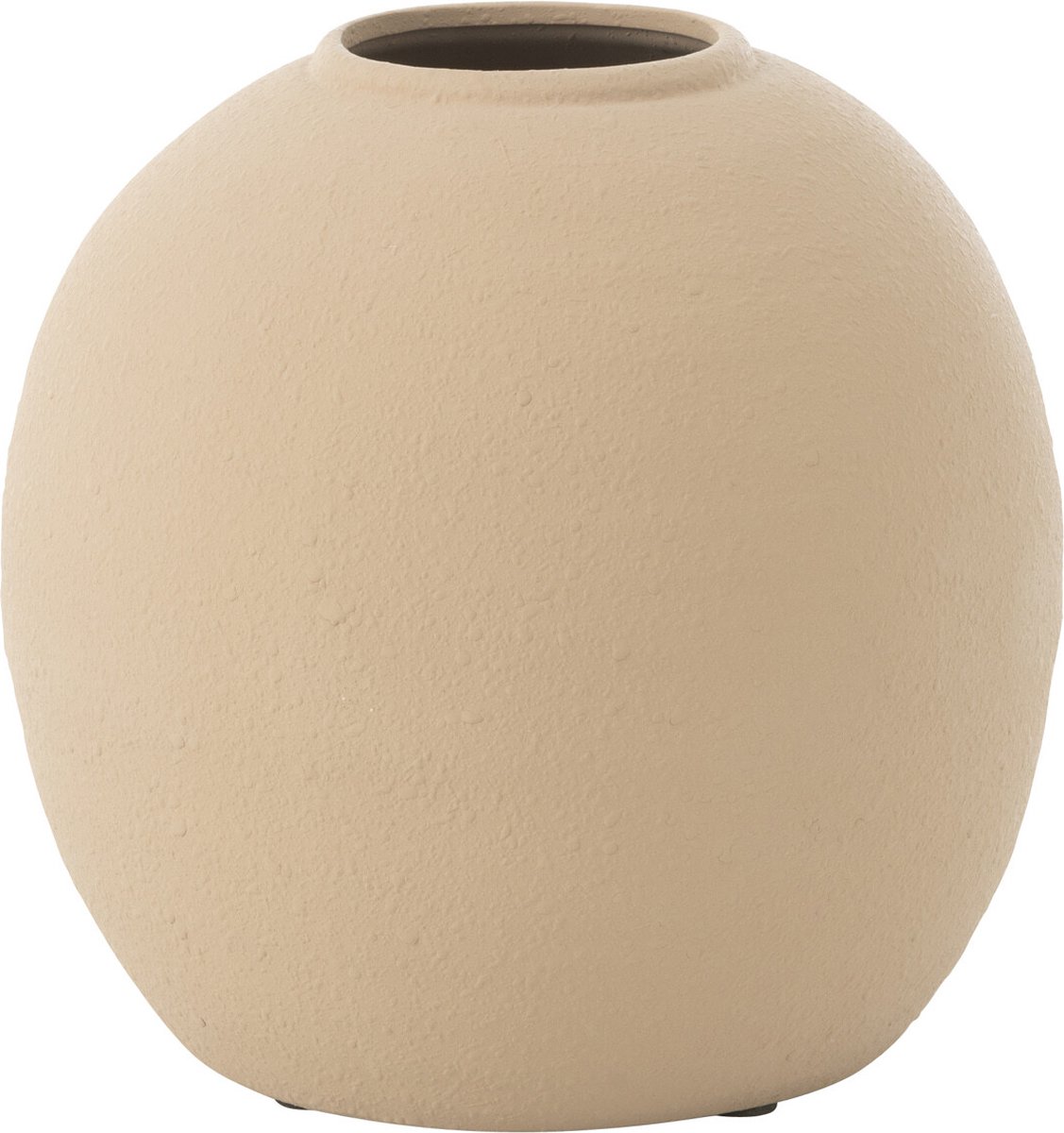 J-Line vaas Cassia Rond - keramiek - naturel - small - Ø 29.5 cm