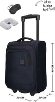 KLM & Transavia Handbagage Koffer 40x30x20 cm - Underseater Koffer - Air France / Turkish Airlines / British Airways / Finnair / SAS / TAP - Navy - Let op Extra klein !!