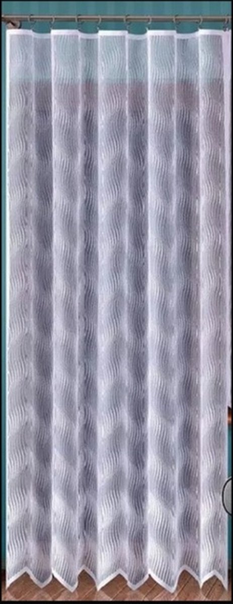 Wisan Xenia jacquard vitrage Gordijn 150x 250 cm - Curtains - hoogwaardig jacquardgordijn- wit- 150 x 250 cm