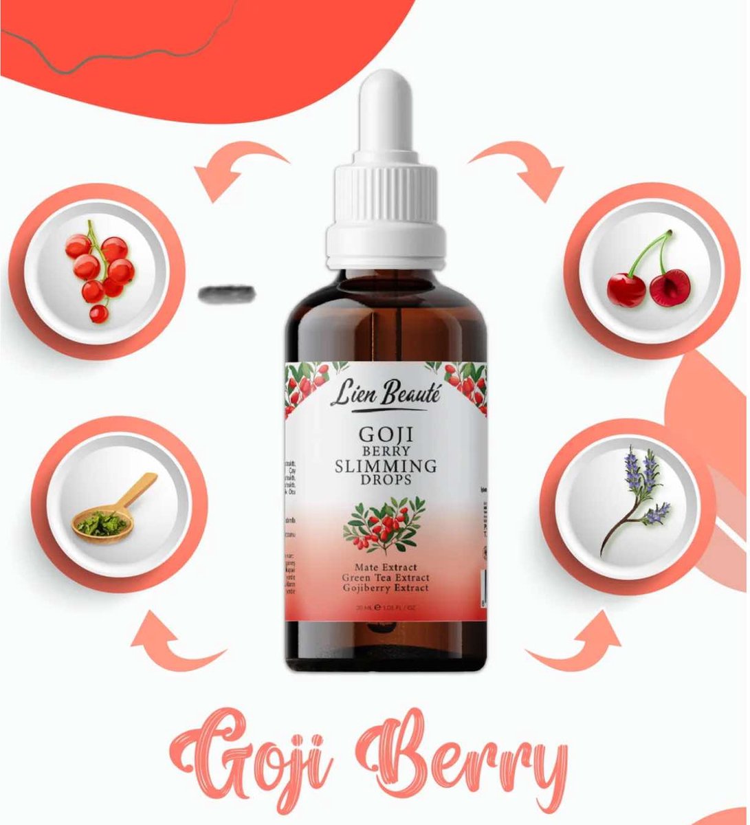 Goedkoopste Lien Beaute Goji-Bessen Druppels ter ondersteuning van Gewichtsverlies, Dieet- en Detox Goji Berry Slimming Drops mixlove keto