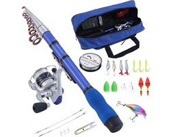 Mini Spinning Reel & Rod Combos with Telescopic Rod Reel Lure Fishing Line Set Fishing Combos for Kids/Beginners