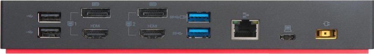 Lenovo ThinkPad Hybrid USB-C & USB-A Dock 90W – Dual 4K HDMI DisplayPort, USB 3.1, Gigabit Ethernet - Afbeelding 4