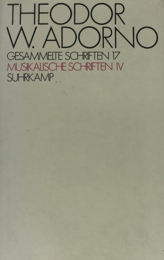 Musikalische Schriften IV