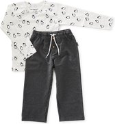 Little Label - pyjama set jongens - black stripe -110-116 / 6Y - maat: 110/116 - bio-katoen