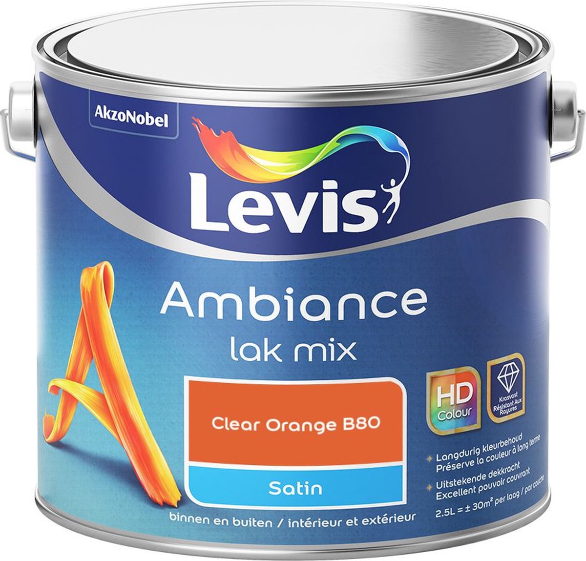 Levis - Ambiance Lak Satin Mix - Clear Orange B80 - Mengverf - 2,5 L