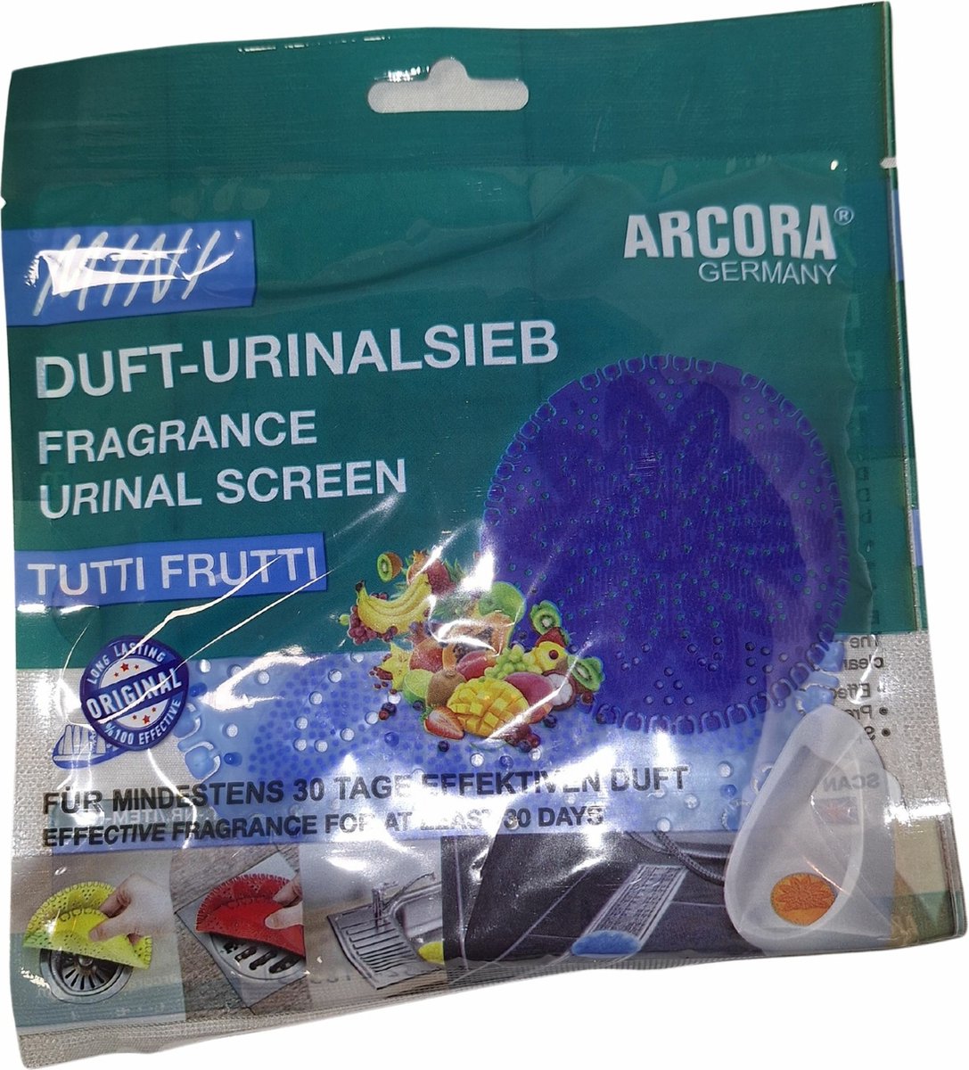 Geurmat Urinoir Mini Tutti Frutti Blauw