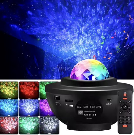 Sterrenprojector-nachtlampje en Sterrenprojector Met 13 Planetschijven, 180 Graden Rotatie, Sensorische Verlichting Voor Kinderen en Volwassenen, Slaapkamer, Feestdecoratie, Instelbare Focus