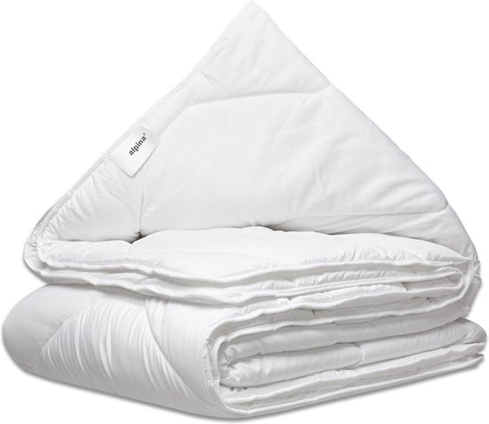 alpina Dekbed 240x200/220 cm - 4 Seizoenen Dekbed 2 Persoons - Machine Wasbaar bij 40 Graden - Sneldrogend en Ademend Materiaal - Zomer- en Winterdekbed - Polyester - Wit