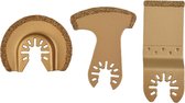 Bol.com 3 Stuks/set Carbide Oscillerende Multi Tool Vernieuwer Zaag Set Keramische Tegelvoegen Verwijderen Gereedschap Oscillere... aanbieding