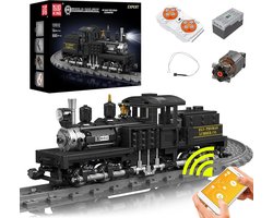Mould King - Technic city stoomtrein elecktrisch | Trein met treinrails icons modelbouw | Creator classic treinen bouwpakket met lego of mega bloks | Technische speelgoed ideas expert volwassenen & kinderen | 880 bouwstenen