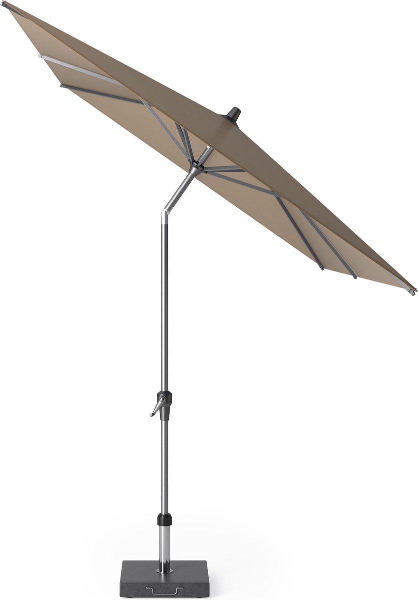 Bol.com Platinum Sun & Shade - Middenstokparasol - Riva - 300x200cm - Taupe - Kantelbaar - Easy-up draaisysteem - 96% UV protectie aanbieding