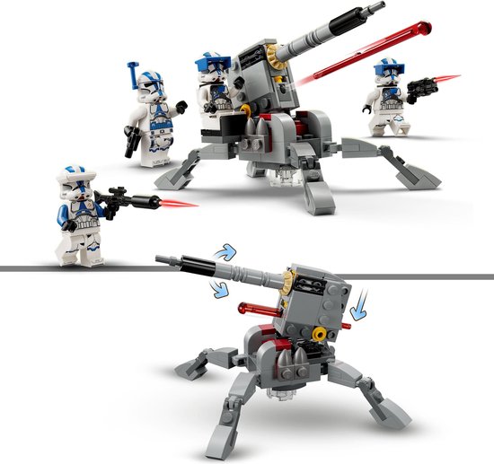 LEGO Star Wars 501st Clone Troopers met lasergeschut en 4 minifiguren