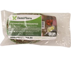 Famiflora pindanootjes in netje 250 g - Handig netje: eenvoudig op te hangen en voedertijd efficiënt gebruiken - Krachtvoer voor winter: helpt vogels energiek te blijven tijdens koude dagen