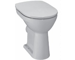 Jika Lyra plus - Staand toilet - verhoogd +6 - AO aansluiting - vlakspoel - keramiek - glans wit