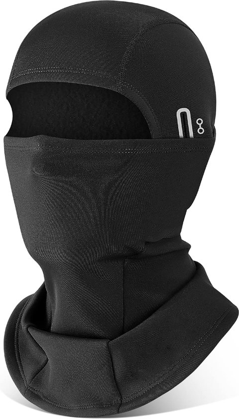 YONO Cagoule Sport - Cagoule Polaire - Masque de Ski - Bonnet Casque - Moto - Vélo - Hiver - Zwart