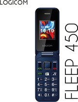 Logicom - Fleep 450 - klapbare telefoon - 4G - 128MB - Zaklamp - Blauw