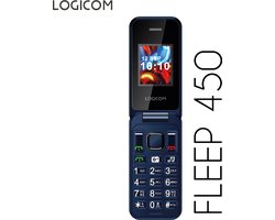 Logicom - Fleep 450 - klapbare telefoon - 4G - 128MB - Zaklamp - Blauw