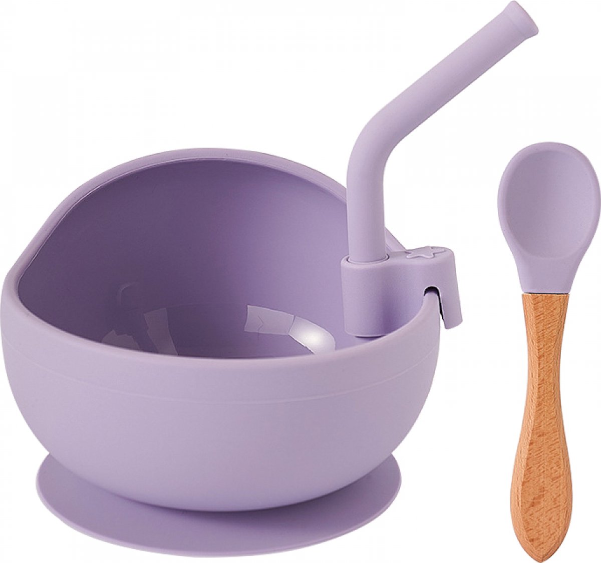 Goedkoopste Kommetjes met Zuignap - Suction Bowls - Kinderservies - Kinderkom - Baby Bord - Baby Kommetje met Zuignap en Lepel en rietje - BPA-vrije - Siliconen schaal voor babyvoeding