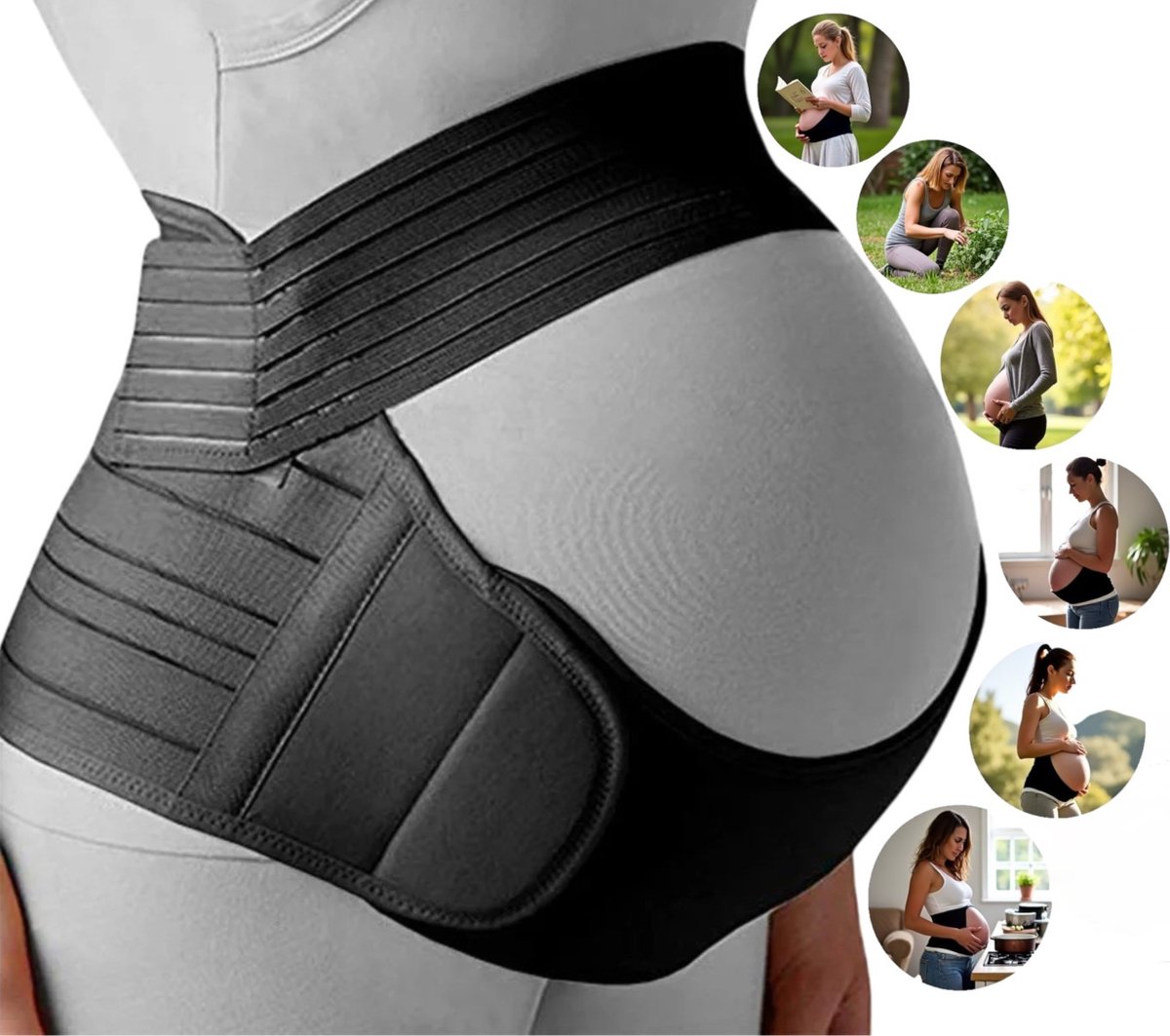 Klikkopers® - Zwangerschapsband - Buikband Zwangerschap - Zwangerschapsband Ondersteunend - Bekkenband - Postpartum - Steunband - Zwangerschap cadeau