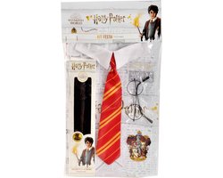 Ciao s.r.l Harry Potter Toverstaf Griffoendor Verkleedaccessoires Kind en Volwassenen Tovenaarsset - Officiële licentie - 4-Delig Stropdas/Bril/Shirt/Toverstaf - One Size