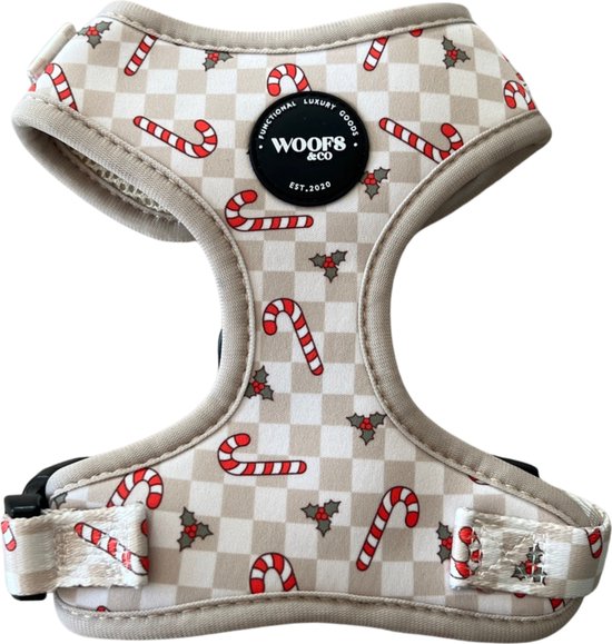 Foto: Woofs co kerst hondentuigje volledig verstelbaar bij nek en buik mesh voering maat l dog christmass harness honden harnas kerst large