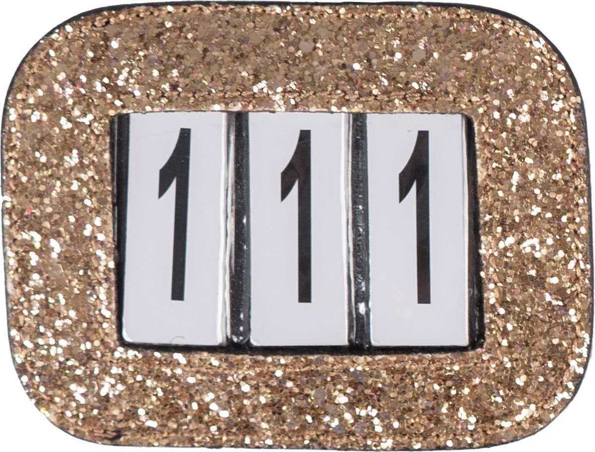 Horka Glitter Nummerhouder Goud