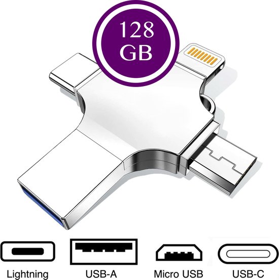 ROSPE USB Stick 128 GB für iPhone, Fi-zertifizierter Lightning