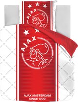 Ajax-dekbedovertrek wit-rood-wit