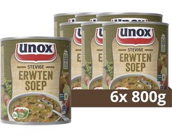 Unox Soep In Blik - Stevige Erwtensoep - 6 x 800 ml - Voordeelverpakking