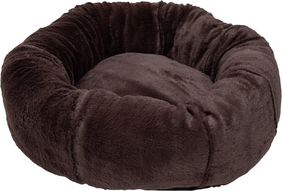 Jack and Vanilla - Nimba Puff - Hondenmand - Kattenmand - Kleur: Donkerbruin - Maat M: 65x65x25 cm