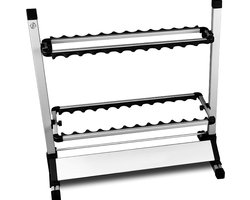 Equivera Hengelrek voor aan de Muur - Hengelrek - Hengel Opbergrek - Hengelhouder - Rod Rack - Vishengel Opslag - Vishengel Opbergrek