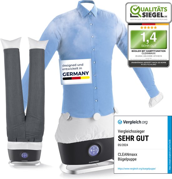 CLEANmaxx fer à repasser automatique PRO STEAM attache pantalon