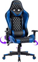 Seven Comfort - Game Stoel - Gaming Stoel - Gaming Chair - Zwart - Bureaustoel Met Nekkussen & Verstelbaar Rugkussen - Instelbare Zithoogte