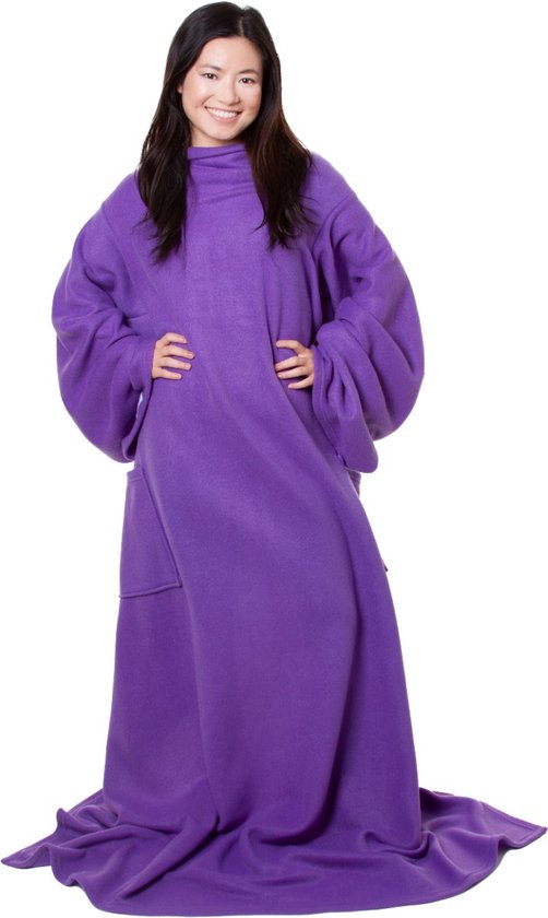 Snuggie Original - Blanket polaire - avec manches - violet - Sweat à capuche avec manches
